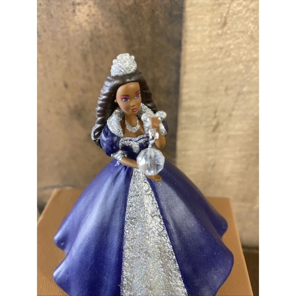 Set of 2 Vintage African American Barbie Hallmark Keepsake Ornaments 1998 & 1999
